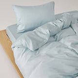 New Simple 100% Lyocell Bedding Set Solid Soft Skin-friendly Queen Duvet Cover Set with Sheets Natural Plant Fibre Quilt Cover