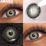 Popxstar  1 Pair soft Lenses Colored Contact Beauty Colored Pupils Green Contact Lenses Natural Look Lenses Women Brown Pupils