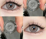 Popxstar Color Contact Lenses 2Pcs New Product Myopia Degree 0 to -8.00 Cosplay Contact Lens Green Grey Iris Style  Soft Lens
