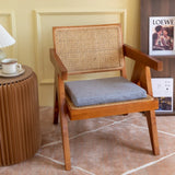 Popxstar linen natural latex seat cushion single student chair seat cushion office beautiful buttocks car meal seat cushion