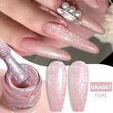 popxstar UR SUGAR 15ml Jelly Milky White Translucent Color Gel Polish Semi Permanent UV Gel Nail Art Soak Off Gel Varnish Latest Fashion