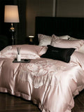 Popxstar  High Precision Damask Egyptian Cotton Flowers Embroidery Luxury Bedding Set Duvet Cover Flat/Fitted Bed Sheet Pillowcasess 4Pcs