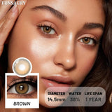 1 Pair Blue Color Contact Lenses Natural Brown Lenses Gray Beautiful Pupils for Eyes Women Cosmetics Eye Contacts Lens