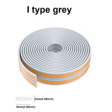 Popxstar 5m/10m Door Seal Strip Diep Self-adhesive Draft Stopper Tape Window Weather Stripping Insulation Noise Rubber Sealing Strip