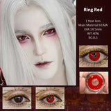 Popxstar  1Pair Halloween Red Contact Lenses for Eyes Cosplay Lenses Anime Lense 14.5 Mm Lens Soft Lenses Yearly High Quality Lens