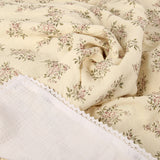 Popxstar Baby Blanket Printed Pure Cotton Baby Muslin Swaddle Blanket Breathable Newborn Quilt Soft Warm Core Children's Quilt 100*100CM