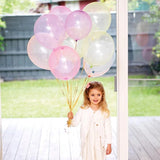 Popxstar 20Pcs 10inch Crystal Bubble Balloons Pastel Colorful Transparent Latex Balloons Birthday Party Decor Wedding Helium Globals