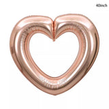 Popxstar  Love Heart Aluminum Film Balloon Peach Heart Foil Balloon Wedding Room Decor Bride To Be Photobooth Props Baloon Bridal Shower