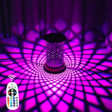 Popxstar  Creative RGB 16 color light and shadow ambient night light, USB office bedroom bedside table lamp romantic dimmable ambient lig