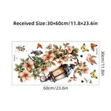 Popxstar  Pink Flower Pendant Light Wall Sticker Removable Wall Art Decor Waterproof Stereo Flower Home Decoration For Bedroom