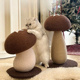 Mushroom Cat Scratching Post Natural Sisal Kitten Scratcher Toys Climbing Stand for Indoor Cats Interactive Pet Furniture