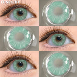Popxstar  1 Pair Colorcon Eye Contact Lenses Natural Brown Gray Pupils for Eyes Cosmetics Yearly Blue Color Lens Green Softlens