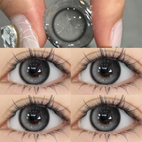Popxstar  2pcs Contact Lenses with Diopters Natural Contacts Lenses Black Pupil Myopia Beautiful Black Lenses Fashion Soft Lenses