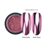 Popxstar Aurora Pearl Nude Pink White Nails Glitter Dust Chrome Moonlight White Rubbing on Powder Shell Mirror Pigment Nail Art Supplies