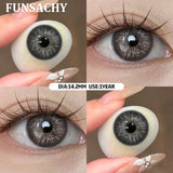 1 Pair Color Brown Contact Lenses for Eyes Yearly Natural Looking Cosmetic Eyes Lenses Cosmetic Beauty Women Lenses