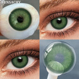1 Pair Blue Color Contact Lenses Grey Pupils Fashion Natural Soft Lens Eye Makeup Contacts Cosmetics Color Lens Yearly