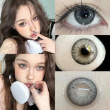 Two Pieces Diamond Collection Color Contact Lenses Myopia Contact Lenses with Diopter Lenses and Eye Contact Free Shipping New