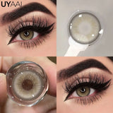 Popxstar  Color Contact Lenses For Eye Cosmetic Black Lens Makeup Beauty Green Eyes Contact Natural Brown Contact Eyes Makeup