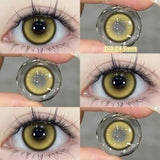 Popxstar  2pcs/pair Cyber Series Halloween Colored Contact Lenses for Makeup Eyes Big Pupils Red Contact Lenses Brown Lens Myopia