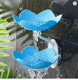 Popxstar  Creative Lotus Flower Soap Box 2 Tier Serving Tray Utensil Holders Suction Wall Tray Floral Soap Dish Shelf Holders Soap Holder