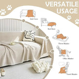Popxstar Boho Sofa Slipcover Couch Cover Living Room Pet Soft with Tassel Washable Chenille Protector Sofa Covers Throw Blanket Stylish