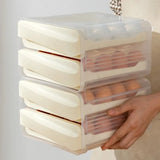32-Compartment Double-Layer Egg Storage Box Transparent Plastic Refrigerator Storage Box Stable Thickened Egg Fresh-Keeping Box