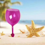 Popxstar Pool Floating Wine Glasses Shatterproof Poolside Wine Glasses 12oz Floating Beach Pool Cup Acrylic Drinkware Pool accessories