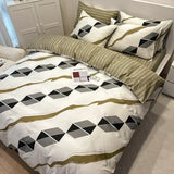 Popxstar  High-quality Home Pure Cotton Bedding Set 100% Cotton Skin-friendly Queen Duvet Cover Set with Sheets Comforter Cover Pillowcase