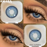 1 pair New Baby Blue Contact Lenses for Eyes Natural Brown Pupils Cosmetic Grey Lenses Green Lens Yearly Big Eyes 14.5mm