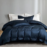 Popxstar  1200TC Egyptian Cotton Luxury Solid Color Hotel Style Satin Silky Bedding Set Duvet Cover Flat/Fitted Bed Sheet Pillowcases 4Pcs