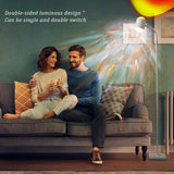 Popxstar Sunset Light Projection Light Double-Sided LED Floor Light DIY Halo Sunset Light Used in Bars Living Rooms bedrooms Restaurants