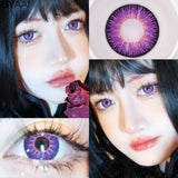 Popxstar Cosplay Anime Color Contact Lenses for Oshi No Ko Ai Ai Hoshino Rubi Ruby Akuamarin Kana Purple Lenses Red Lenses Pink Len