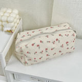 Popxstar Cute Multifunctional Floral Pen Bag Student Cartoon Stationery Bag Large Capacity Pencil Case Stationery Organizer School Office