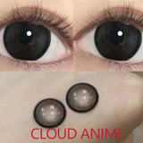 Popxstar Coslens Black Cosmetic 14.00mm Color Soft Contacts Lenses for Eyes Anime Accessories линзы для глаз цветные Cloud Anime Eyes