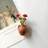 Popxstar Ins Style Mini Ceramic Small Vase Refrigerator Sticker Creative 3D Stereo Home Decoration Magnet