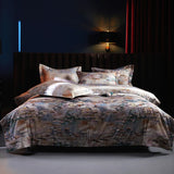 Popxstar  Premium 1000TC Egyptian Cotton Luxury Bedding Set Boho Style Digital Printing Duvet Cover Flat/Fitted Bed Sheet Pillowcases 4Pcs
