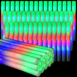 Popxstar 30Pcs Foam Glow Sticks with 3 Modes Colorful Led Flashing Glow Stick Glow in The Dark Party Supplies for Wedding Raves Concert