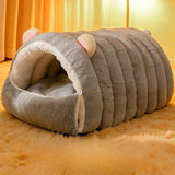 Cat House Warm Plush Dog Beds for Small Dogs Enclosed Pet Bed for Cats Dogs Removable Washable Kitten Nest