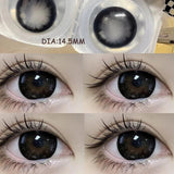 Popxstar Contact Lenses Big Black Eyes Cosmetic Contacts Lenses Beautiful Yearly Colored Contact natural Lenses for eyes 2pcs/Pair