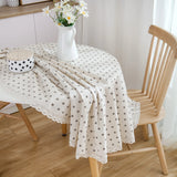 Popxstar Printing Tassel Tablecloth Stain Resistant Dust-Proof  Table Cover for Kitchen Tabletop Home Dining Table Decoration Accessories