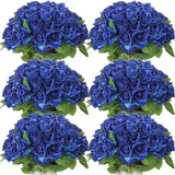 Popxstar 100 Pieces Artificial Roses Flowers Fake Silk Roses Bouquet for Table Centerpiece Vases Wedding Party Decor