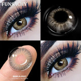 Popxstar  1Pair New Colored Contact Lenses for Eyes Big Black Eye Lens Natural Yearly Cosmetics Beauty Women Men Pupils Fast Ship