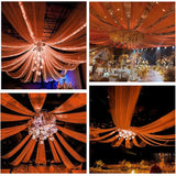 Popxstar Wedding Arch Ceiling Drape Roof Decor Sheer Chiffon Tulle Curtain Draping Backdrop Party Supplies Drapery Ceremony Decoration