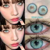 Popxstar  -Pink Contact Lenses Myopia Color Contact Lenses for Eye with Diopters Natural Grey Brown Eye Color Lenses Blue Lens 2PCS