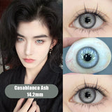 1 Pair Hot Sale Colored ContactLenses with Prescription Green Lris Myopia Lenses Degree 0~-8.00 Natural Soft Lenses