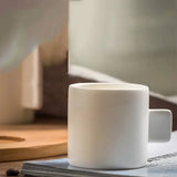 Popxstar  1Pc Creative Mini Ceramics Espresso Cup Professional Coffee Mug Home Office Kungfu Tea Cup Shot Glass Drinkware White/Black 60Ml