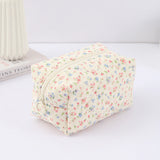 Popxstar 1 pc exquisite bowknot single-layer pencil case, floral pattern design storage bag, a must-have for back to school season