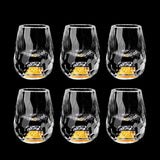 Popxstar  6pcs 15ml Luxury Crystal Glass Whisky Sake Shochu Bar Liqueur Gold Foil Glass Drinkware Set Hard Liquor Wine Glass Tea Cup Gifts