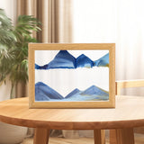 Wooden Frame Sandscape Moving Sand Art Picture Quicksand Craft 3D Hourglass Square Flowing Sand Painting Office Home Decor Gifts