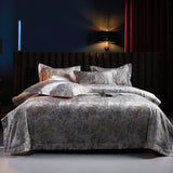 Popxstar  Premium 1000TC Egyptian Cotton Luxury Bedding Set Boho Style Digital Printing Duvet Cover Flat/Fitted Bed Sheet Pillowcases 4Pcs